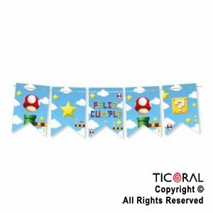 SUPER MARIO BROSS BANDERIN x 1